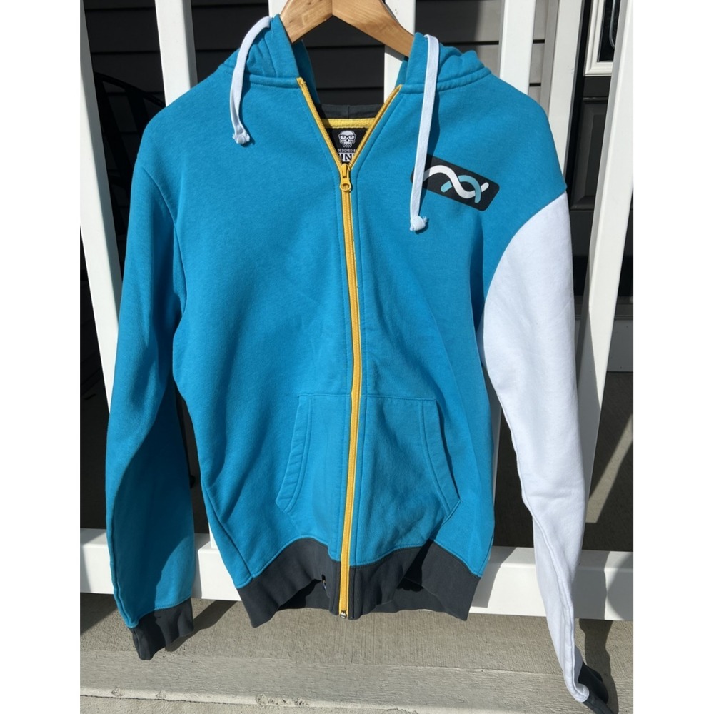 J!nx Overwatch Ultimate Symmetra Zip-Up Hoodie MEDIUM Teal White 2018 Blizzard